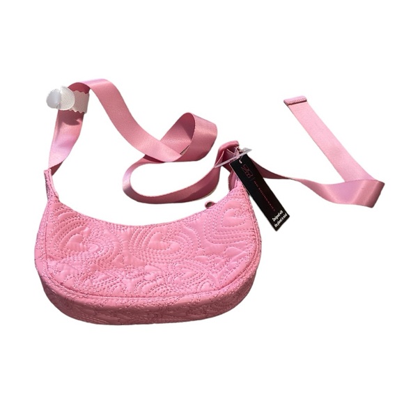 Embroidery Heart Mini Hobo Crossbody Handbag - Picture 10 of 12